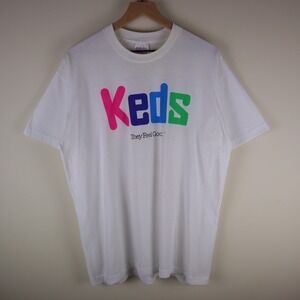 Vintage 90s Keds They Feel Good Promo Shirt Single Stitch Adult XL 22.5x29.5